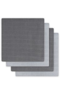 комплект муслиновых пеленок grey 70х70 см, 4 шт jollein