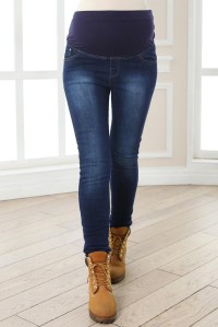 джинсы узкие для беременных синий деним мамуля красотуля фото 3