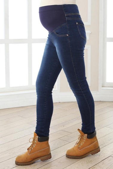 джинсы узкие для беременных синий деним мамуля красотуля