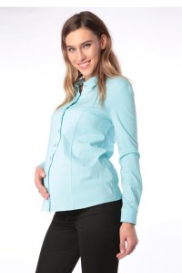 блуза для беременных голубая euromama фото 2