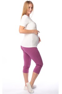пижама футболка и капри лиловый для беременных и кормящих euromama фото 3