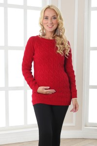 пуловер для беременных чили красный  one size  мамуля красотуля фото 3