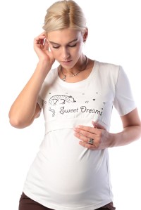 пижама футболка и капри шоколад для беременных и кормящих euromama фото 6