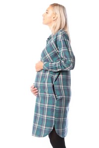 платье фланель изумруд для беременных и кормящих euromama фото 2