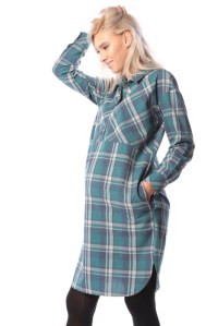 платье фланель изумруд для беременных и кормящих euromama фото 4