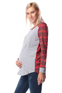 джемпер красный для беременных и кормящих euromama фото 2