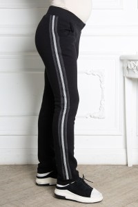 брюки спорт утепленные черные для беременных  мамуля красотуля