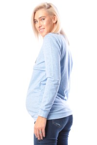 туника футер меланж голубой для беременных и кормящих euromama фото 4