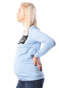 туника футер меланж голубой для беременных и кормящих euromama фото 3