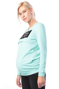 туника футер ментол для беременных и кормящих euromama фото 3