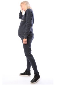 костюм футер с начесом темно- синий для беременных и кормящих euromama фото 5