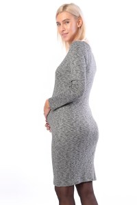 платье на запах трикотаж черный для беременных и кормящих euromama фото 4