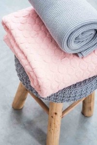 вязаный плед fancy knit 75х100 см mini dots blush pink jollein фото 4