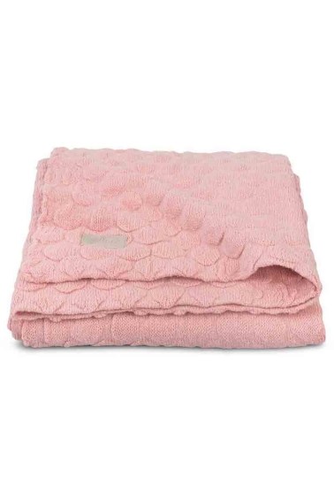 вязаный плед fancy knit 75х100 см mini dots blush pink jollein