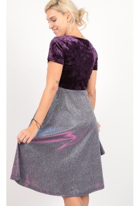 платье велюр люрекс фиолетовый euromama фото 2