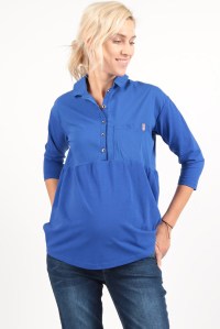 Блуза-рубашка василек для беременных и кормящих