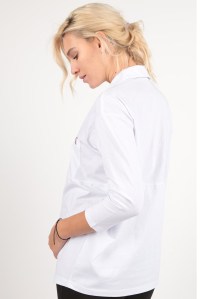 блуза-рубашка белая для беременных и кормящих euromama фото 4