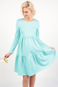 платье с воланами ментол для беременных и кормящих euromama фото 2