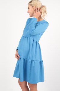 платье с воланами т. голубой для беременных и кормящих euromama фото 2