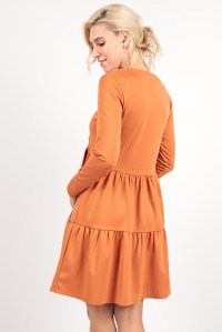 платье с воланами оранжевое для беременных и кормящих euromama фото 4