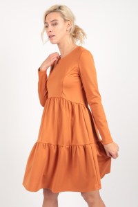 платье с воланами оранжевое для беременных и кормящих euromama фото 3
