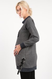 туника футер графит для беременных и кормящих euromama фото 3