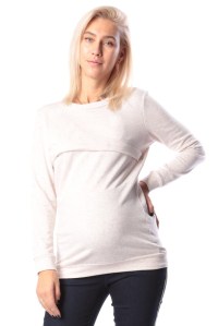 туника футер меланж бежевый для беременных и кормящих euromama