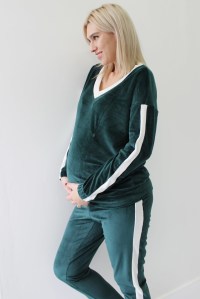 костюм плюш зеленый для беременных и кормления euromama