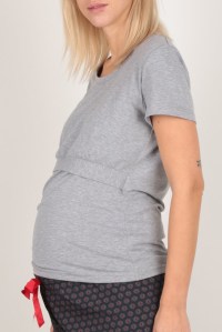 футболка 1404 темно-серая для беременных и кормления euromama фото 3
