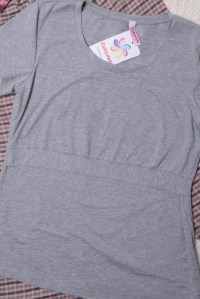 футболка 1404 темно-серая для беременных и кормления euromama фото 2