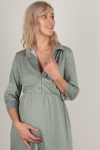 платье-рубашка олива для беременных  euromama фото 4