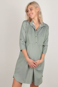 Платье-рубашка олива для беременных 