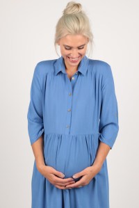 платье для беременных и кормления голубое euromama фото 2