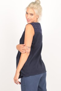 блуза шитье темно-синий euromama фото 2