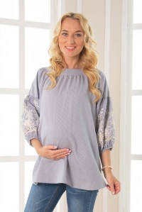 блуза для беременных магда синяя полоска мамуля красотуля фото 2