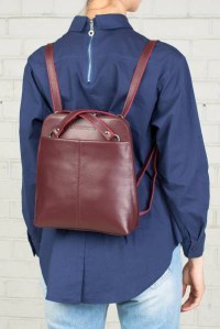 небольшой женский рюкзак eden burgundy lakestone фото 5