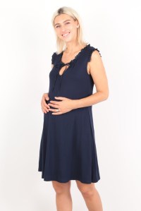 Сорочка Темно-синяя для беременных и кормящих