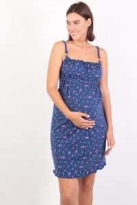 Сорочка для беременных и кормящих одуванчик темно-синий 