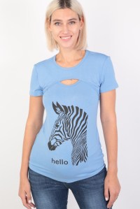 футболка для беременных и кормящих зебра т. гол euromama
