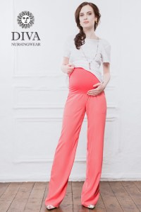 брюки для беременных и родивших diva nursingwear deborah, corallo diva nursingwear фото 2