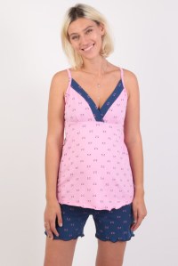 пижама розовая для беременных и кормящих euromama