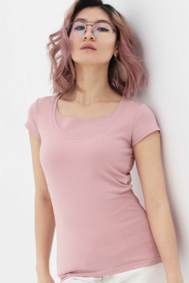 футболка для беременных и кормящих, пудра-розовый yammy mammy