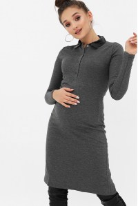 Yammy Mammy Платье для беременных и кормящих с темно-серый